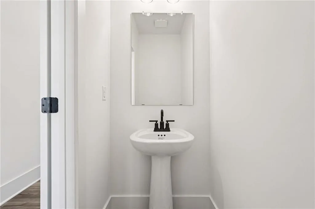 Powder room on main floor.