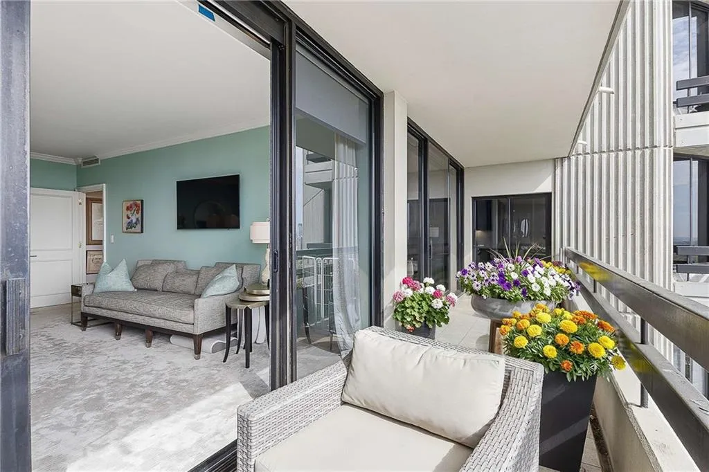 Balcony with outdoor furniture