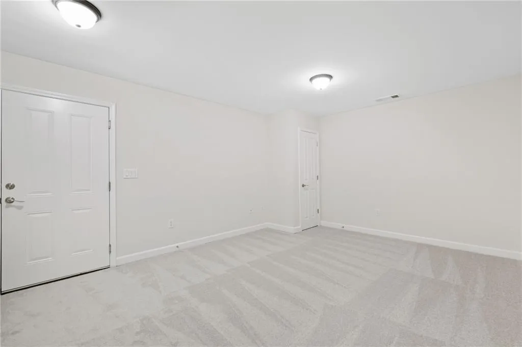 Finished room on lower level.