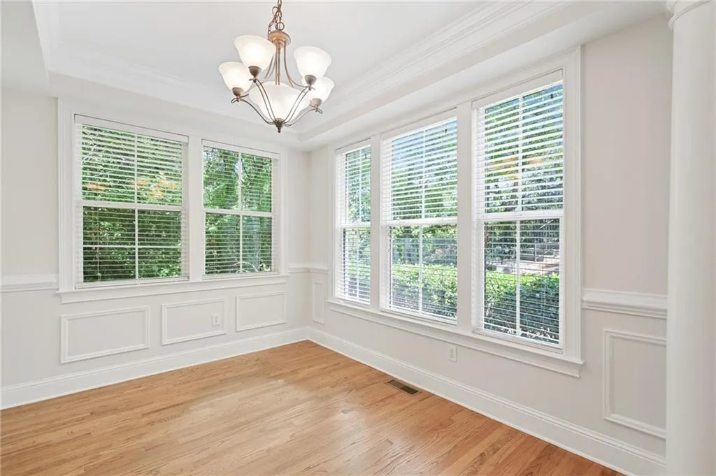 Dining room is on the front of the unit.