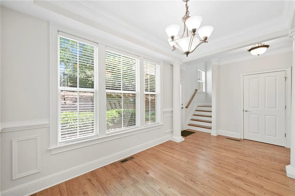 Another view from dining room towards front entry.