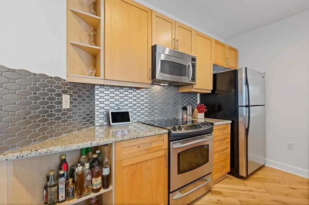 The kitchen is open to the stunning living area of the home and is perfect for cooking and/or entertianing.