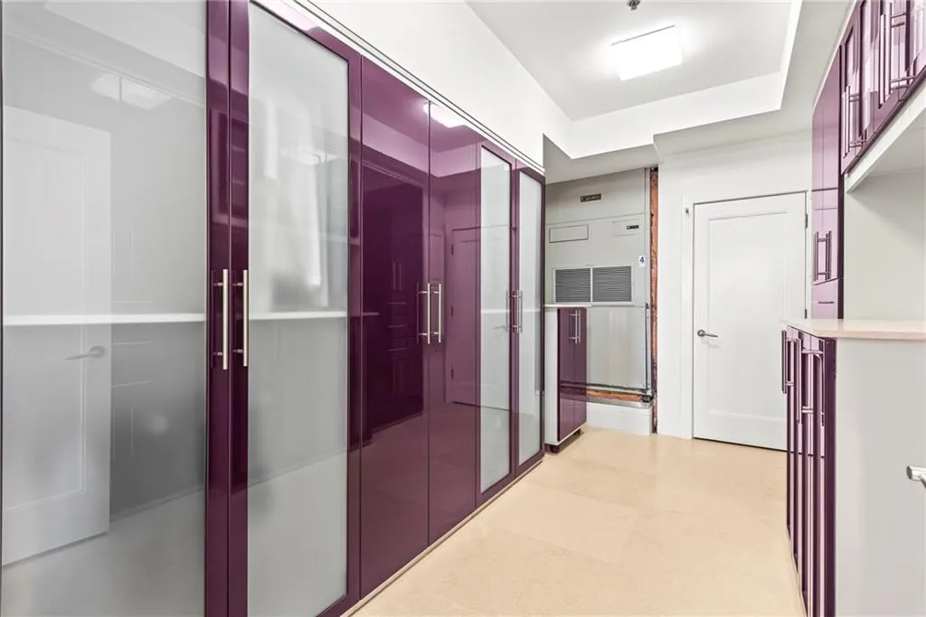 Two walk in closets in this primary suite