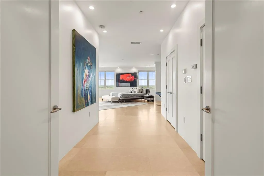 Enter the Owners Wing through these double doors