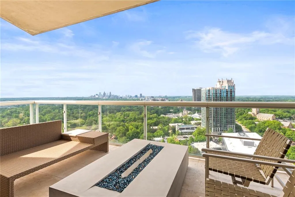 Spacious balcony off living room is one of four with this Penthouse!!