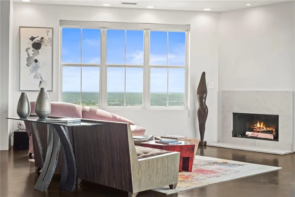 Very chic, clean-lined, modern designed space.