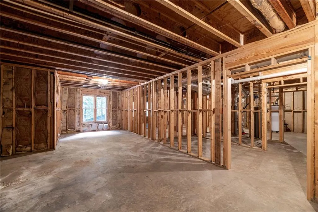 large unfinished basement