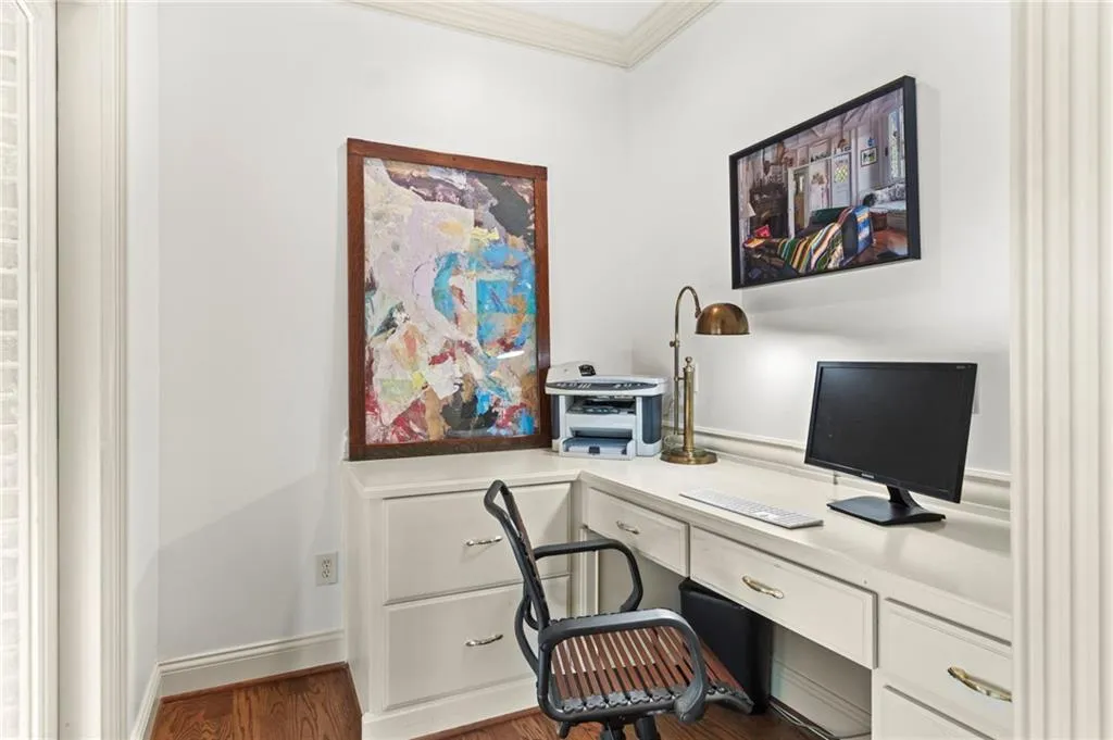 Office area in primary bedroom