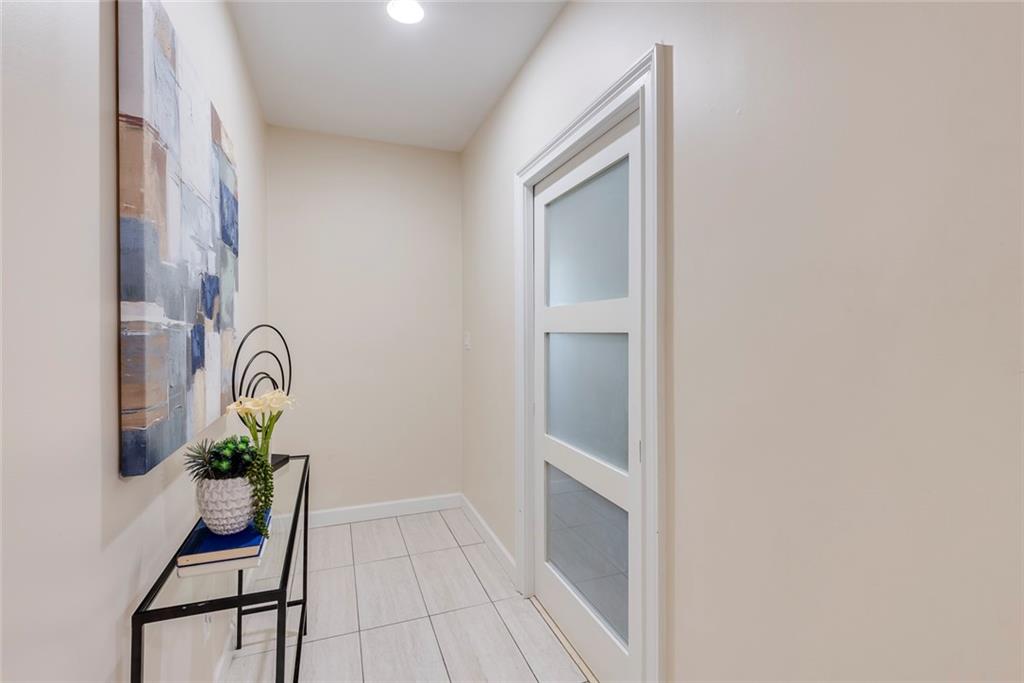 Entryway off garage has great space for a mudroom