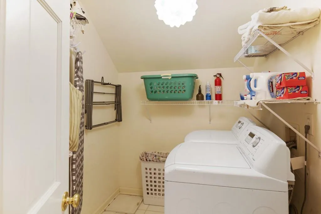 Laundry room upstairs.  Additional hook up on main level if needed.