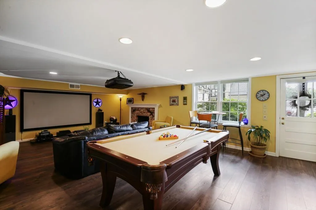 Fabulous space in the terrace level currently used as a home theatre.