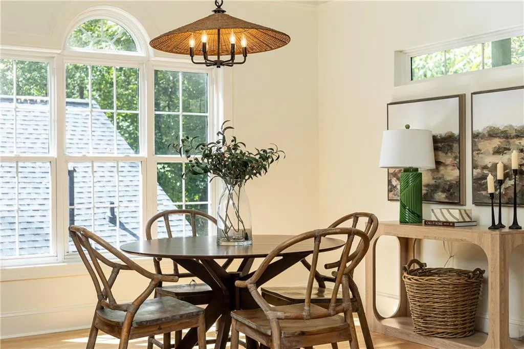 Wicker and iron chandelier is traditionally modern