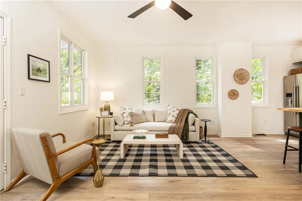 Living area of Carriage house apartment