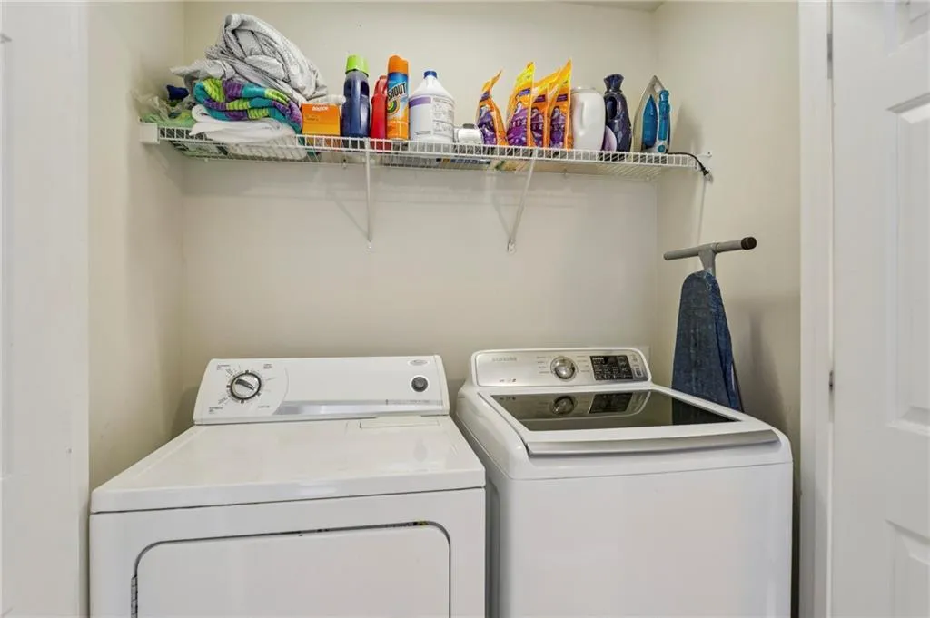 Laundry area featuring washer and dryer