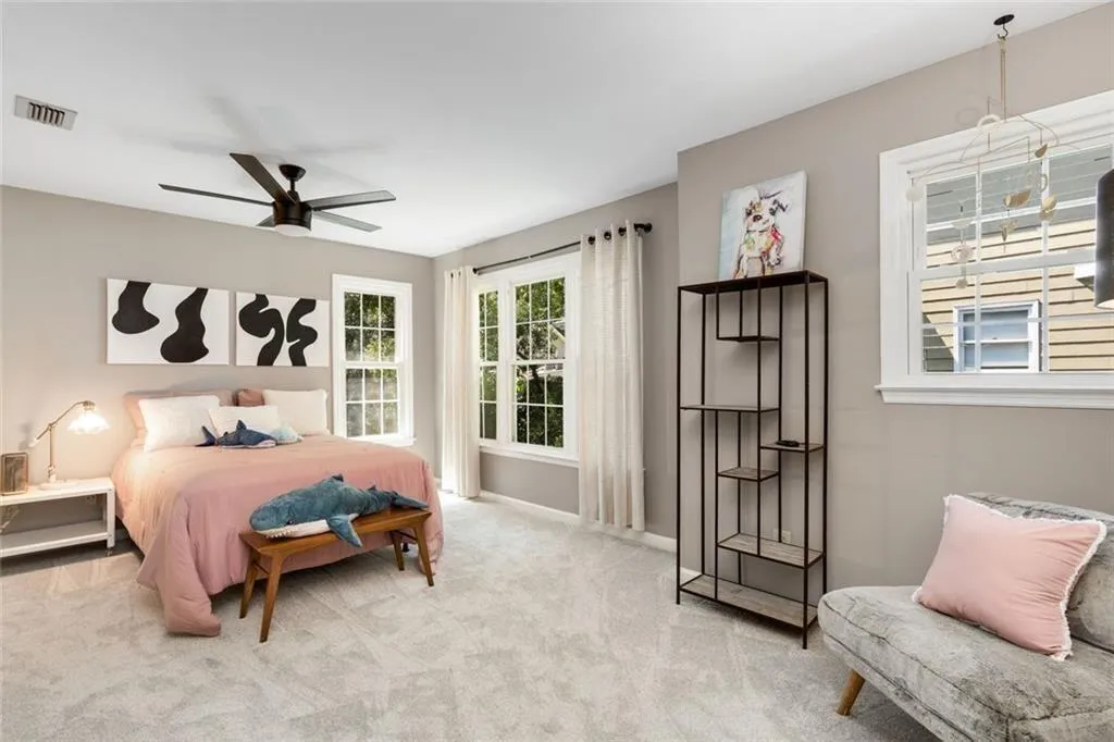 One of two secondary bedrooms upsatirs. This room