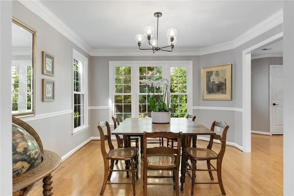 This view is from the kitchen.