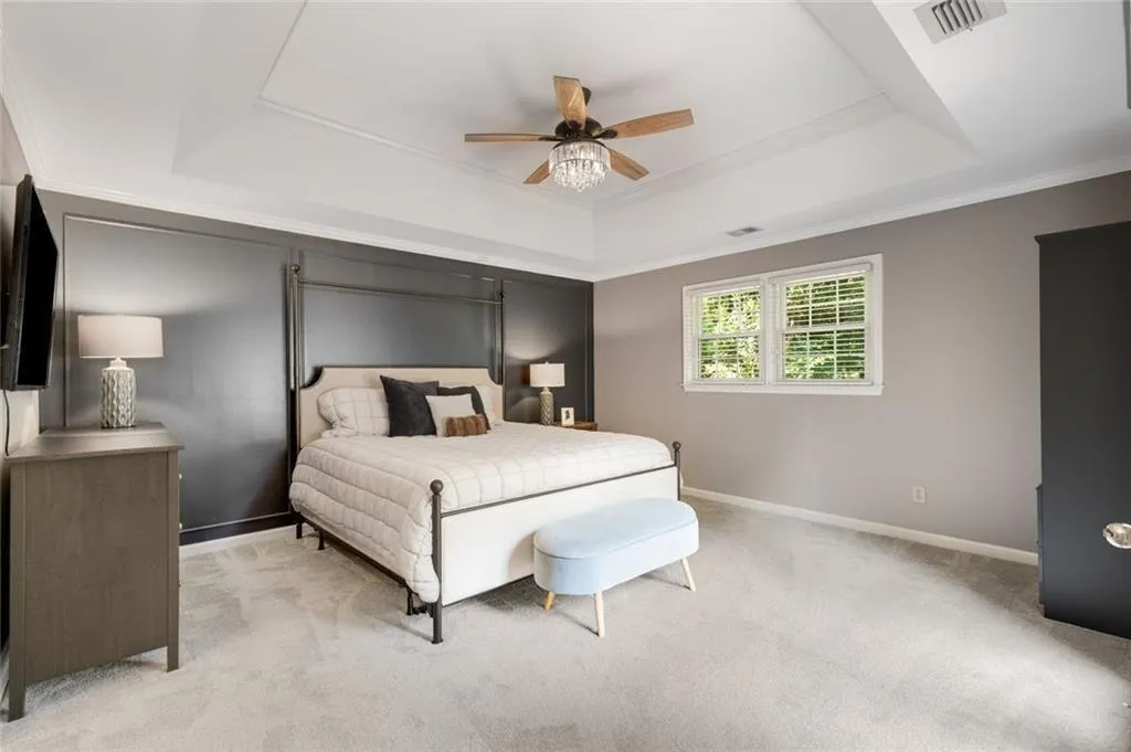 Primary Suite is oversized (King Bed Pictured). Ne