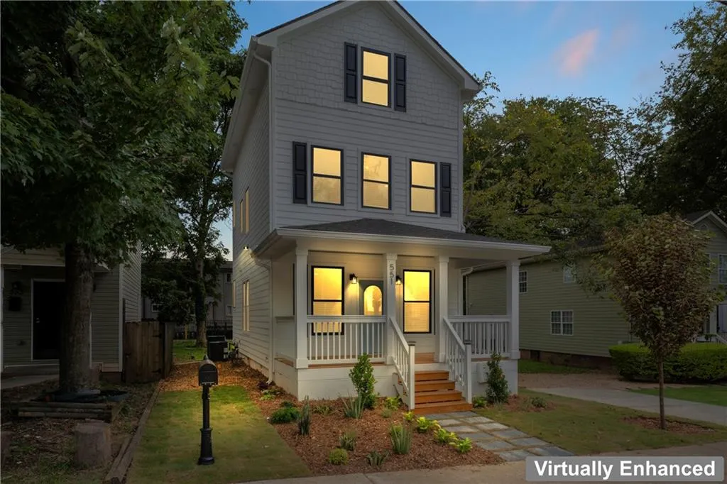 View of front facade with covered porch