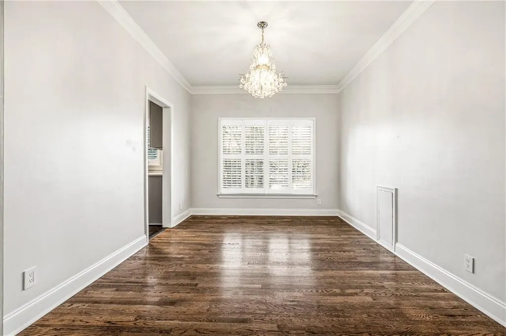 Separate dining room off the kitchen with great natural light.