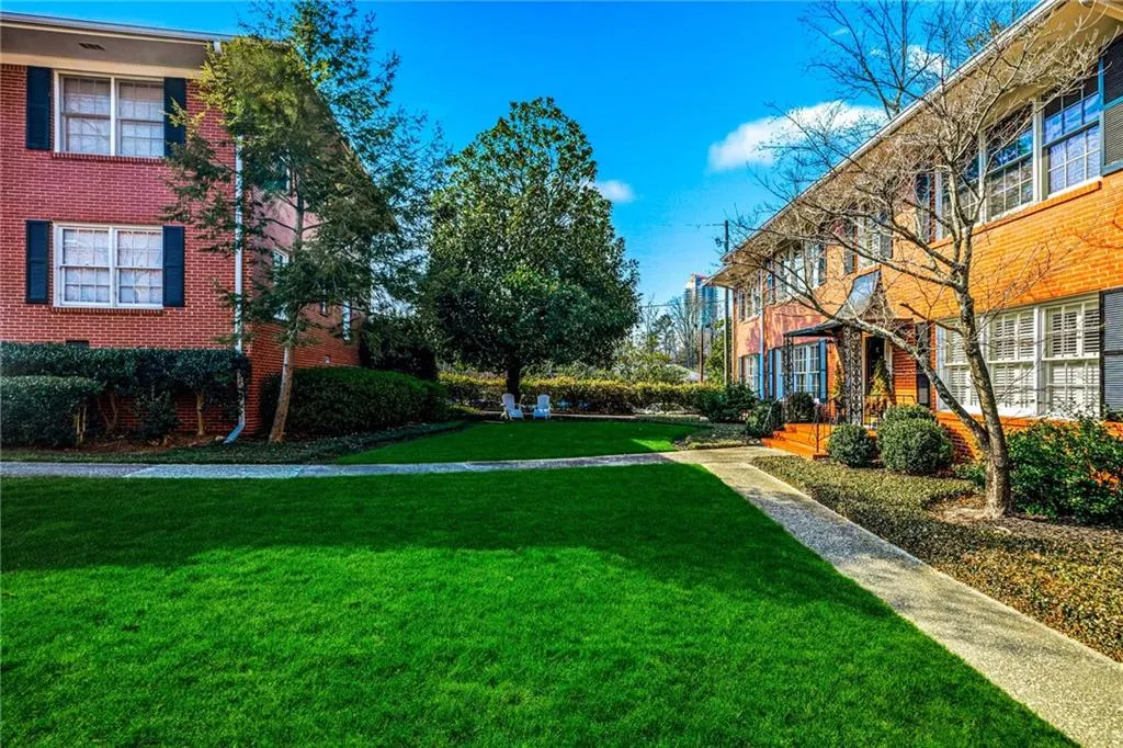 One of several relaxing greenspace areas inside this community.