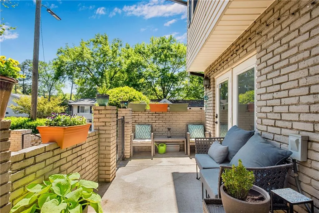 View of terrace with an outdoor living space