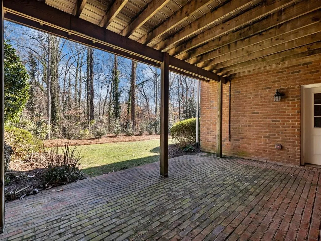 Rear patio.