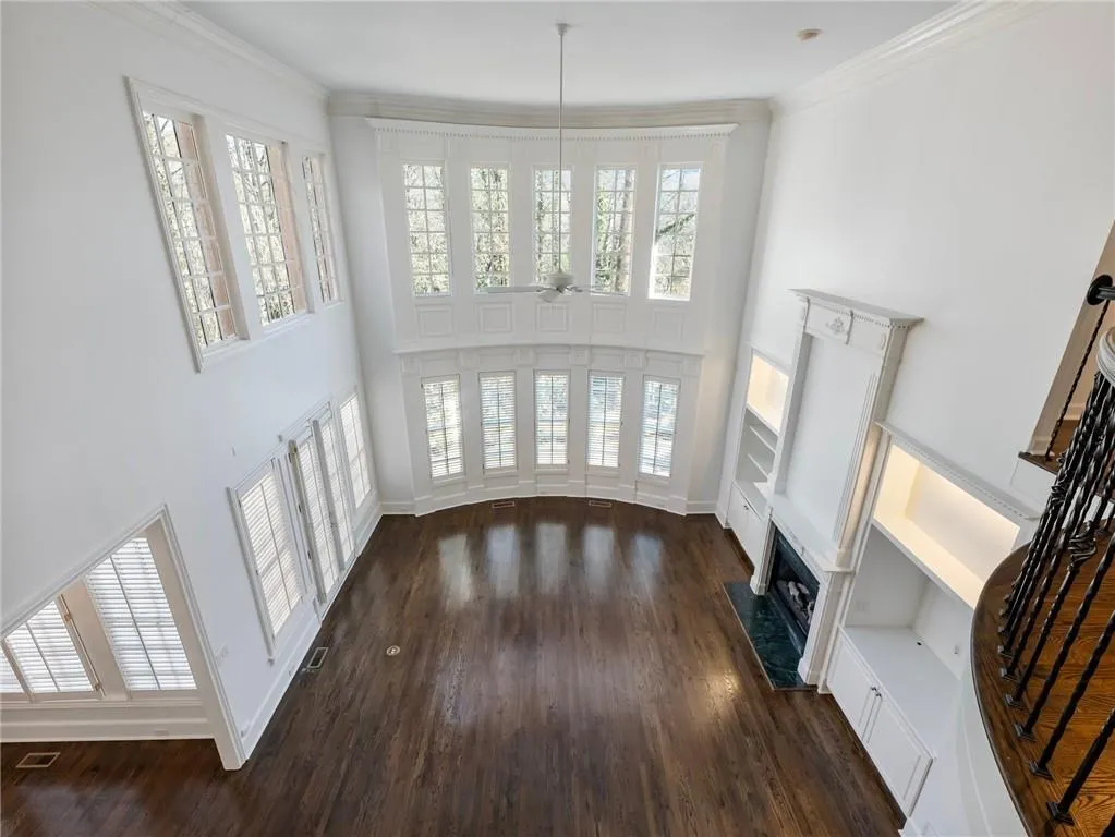 View of great room from 2nd floor landing.