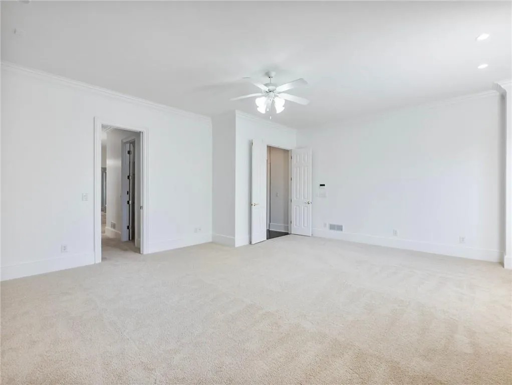 Master suite with new carpet and fresh paint.
