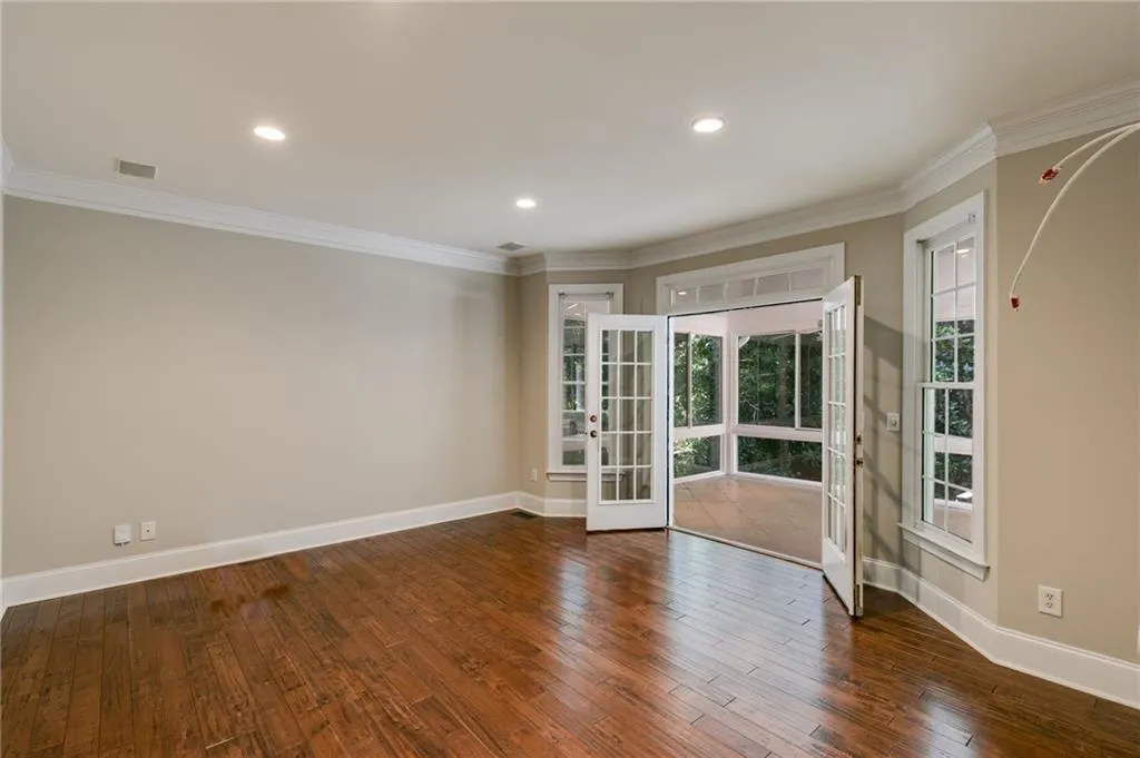 Tucked away den off of the family room