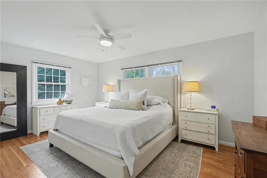 Primary Bedroom filled with light!