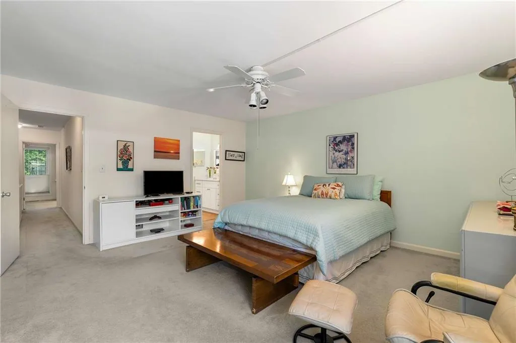 Closets have built in storages shelving perfect for as many shoes as you can think of!