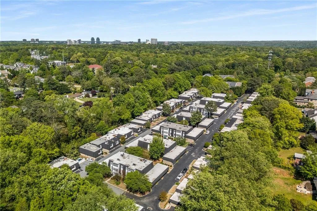 Aerial view with a view of trees