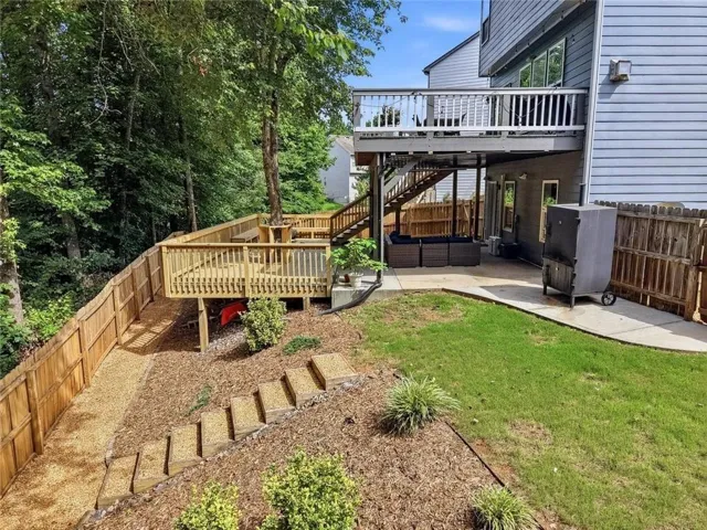 elevated backyard & decks