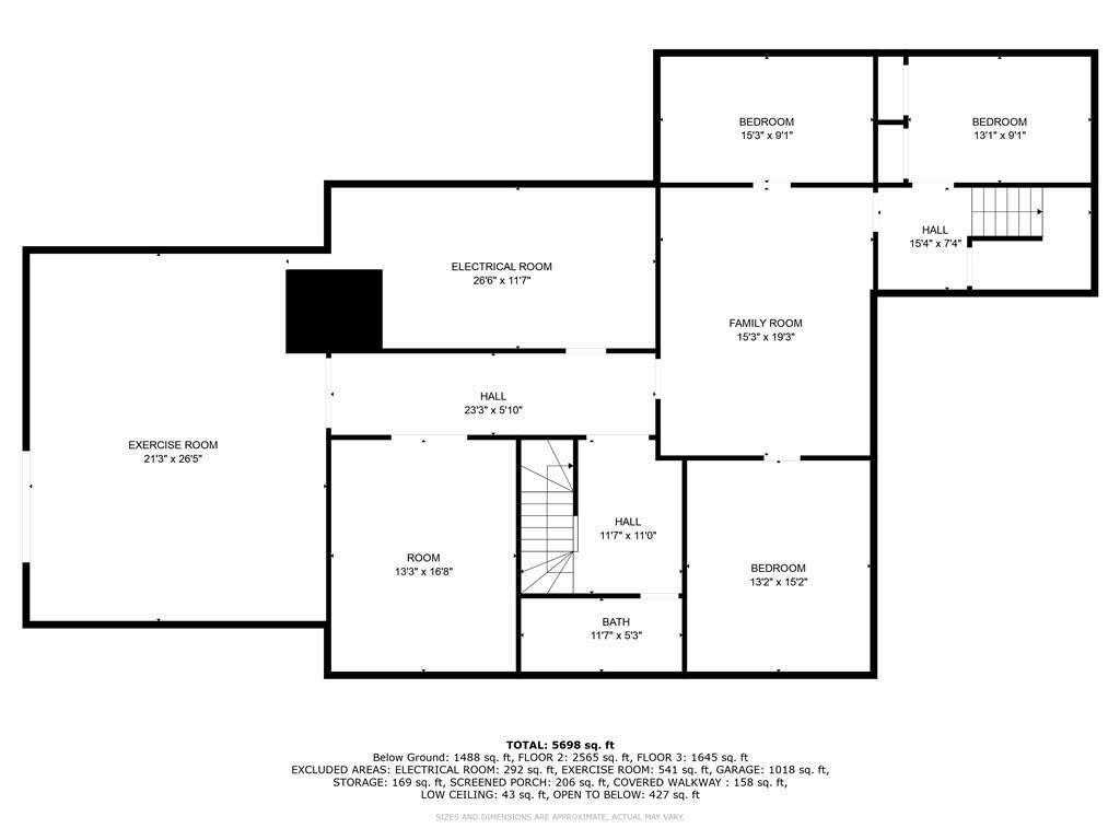 Lower Level Floor plan