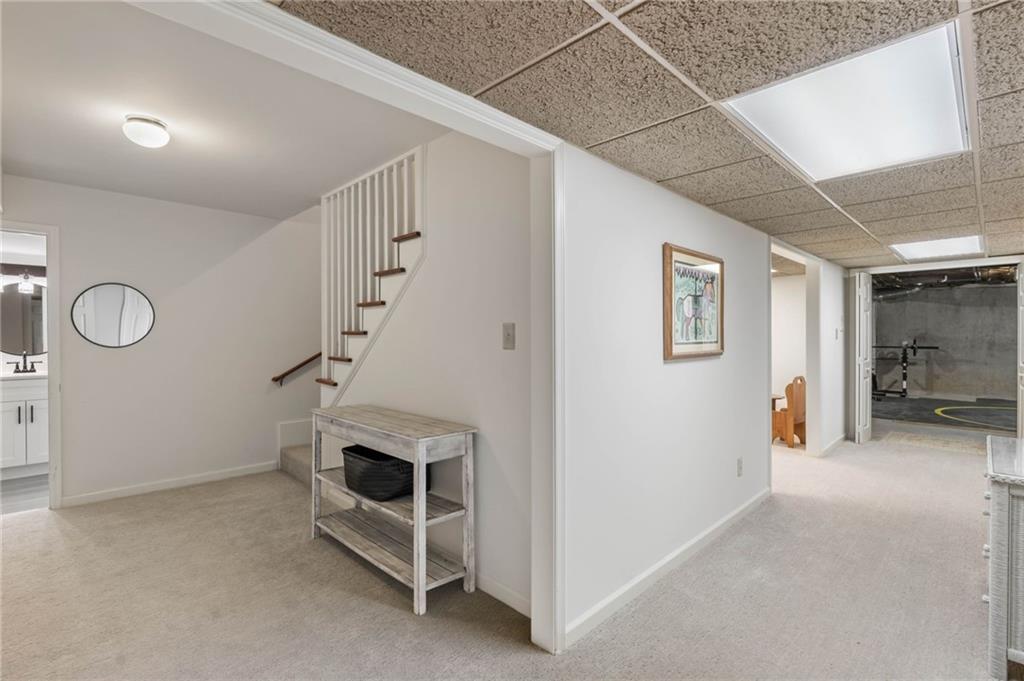 Staircase to basement from foyer