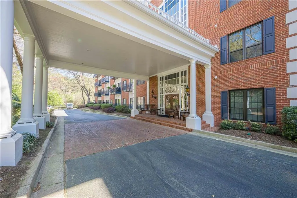View of patio featuring covered porch