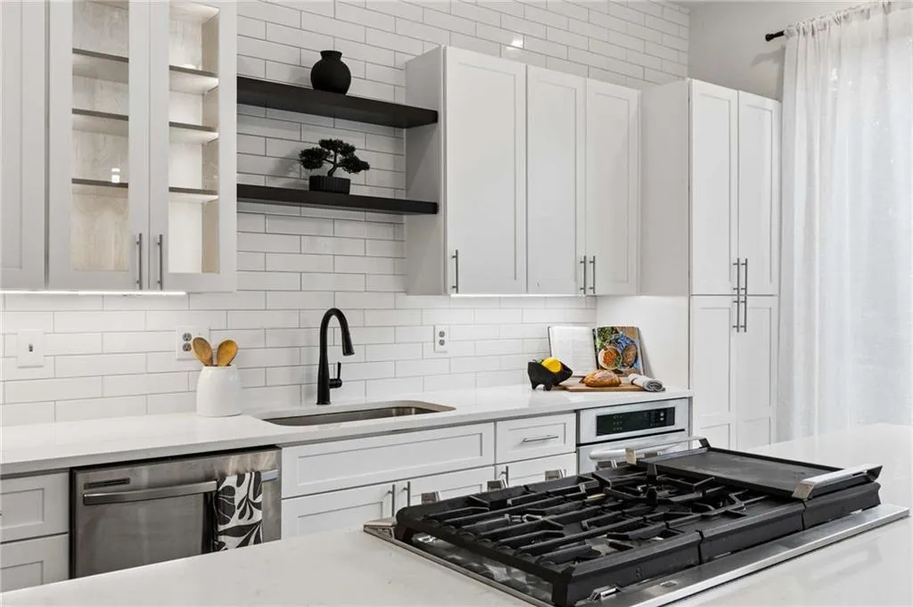 kitchen with breakfast bar seating