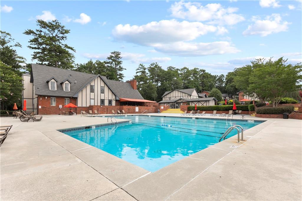 View of pool featuring a patio