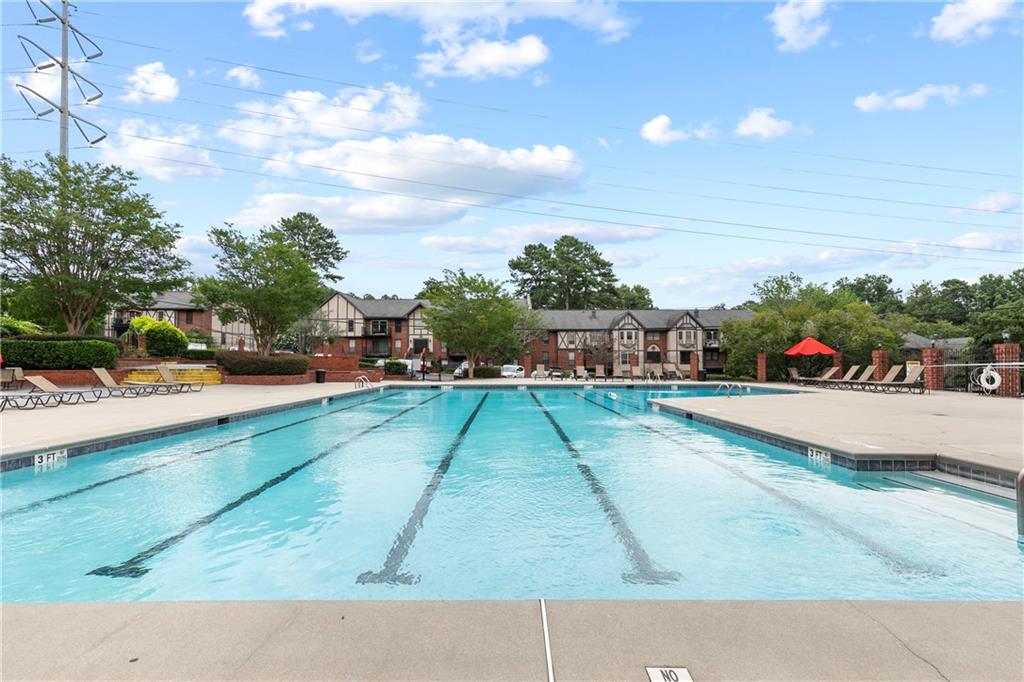 View of pool with a patio