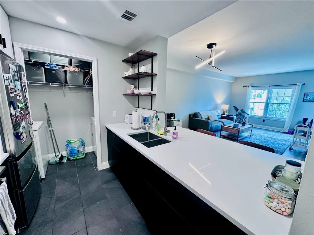 Kitchen / view into laundry
