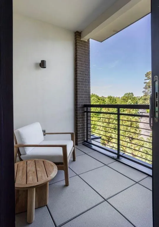 Covered porch off secondary bedroom