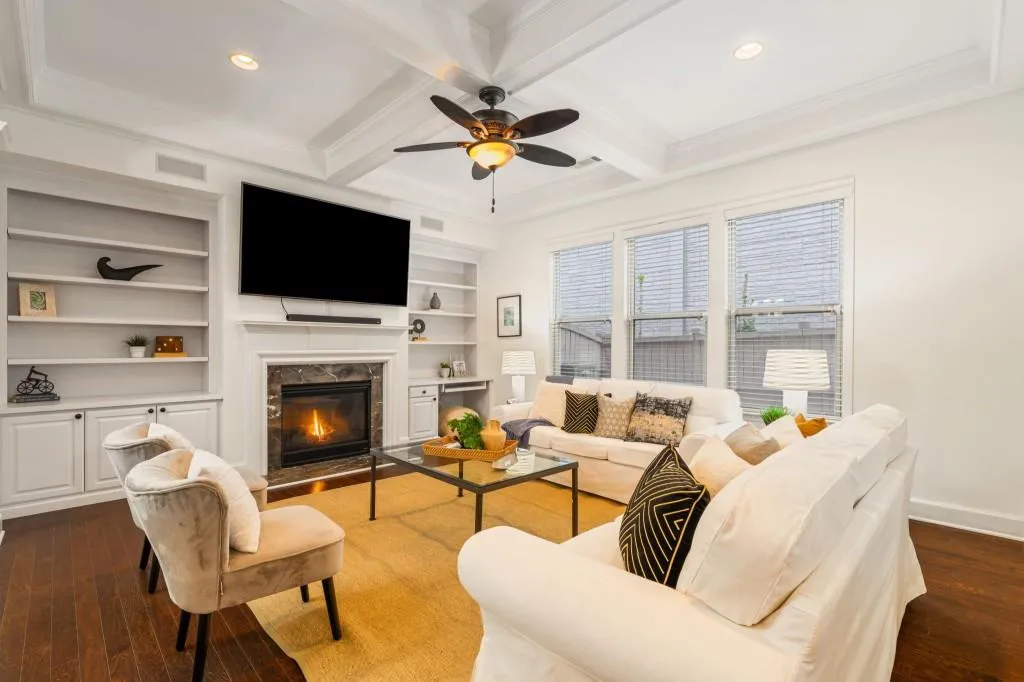 Fireside Family Room Is Oversized!