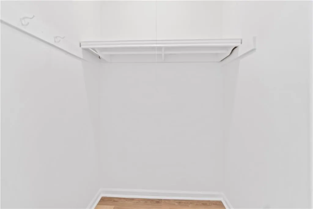 Spacious closet with light wood-style flooring