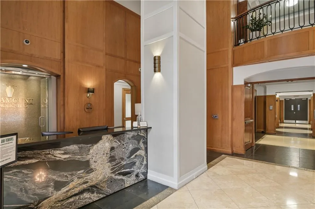 Concierge desk in lobby