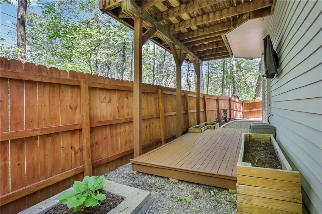 View of wooden deck View of wooden deck