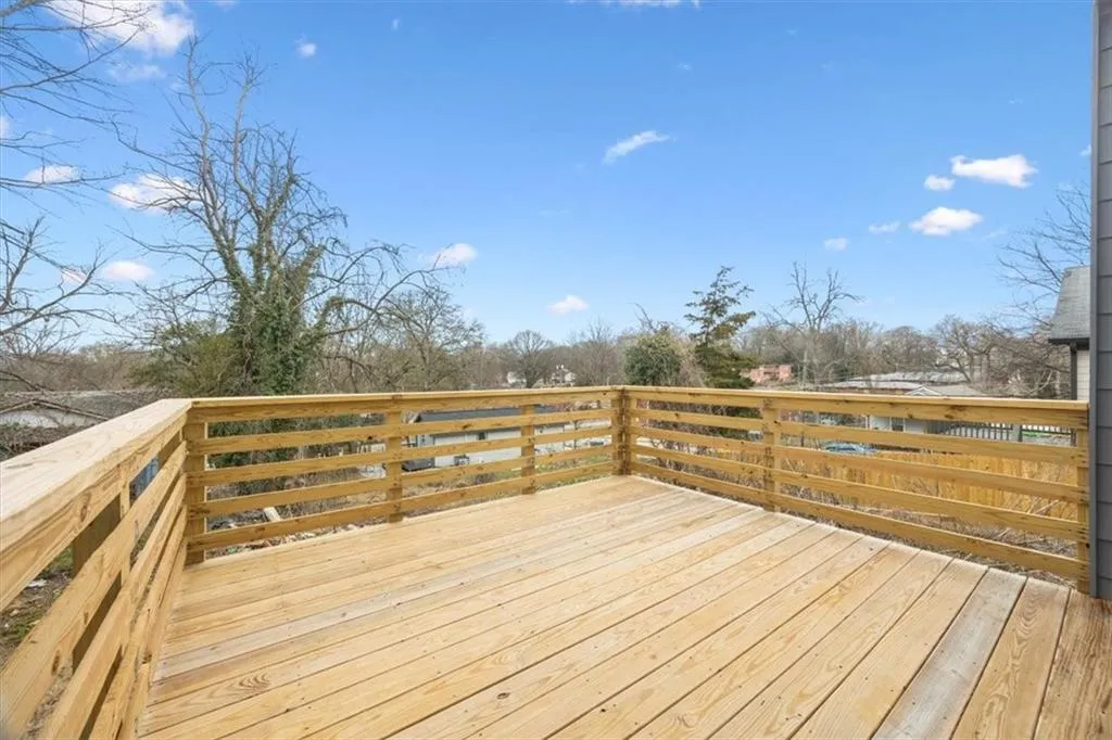 View of wooden deck