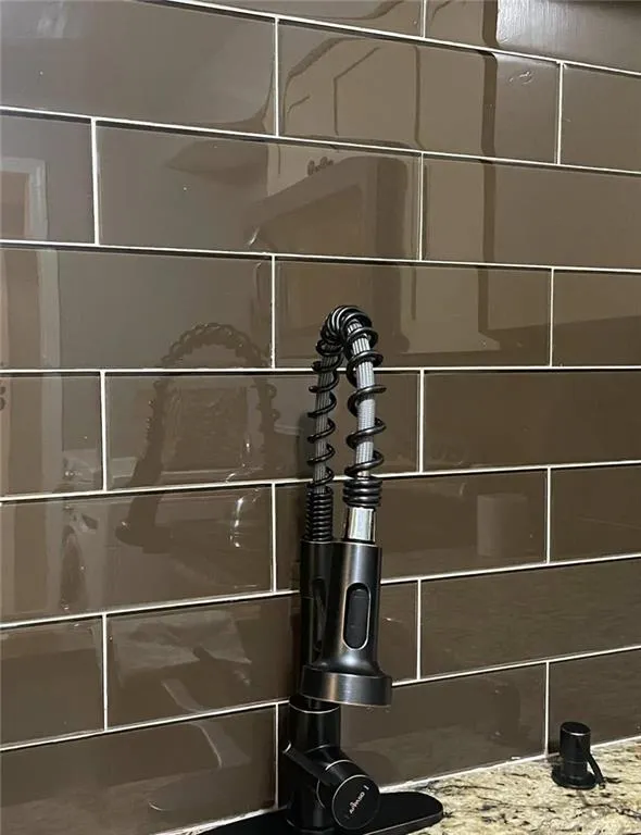 new glass tile backsplash