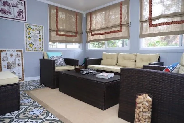 Sun room can also be used for office or guest room