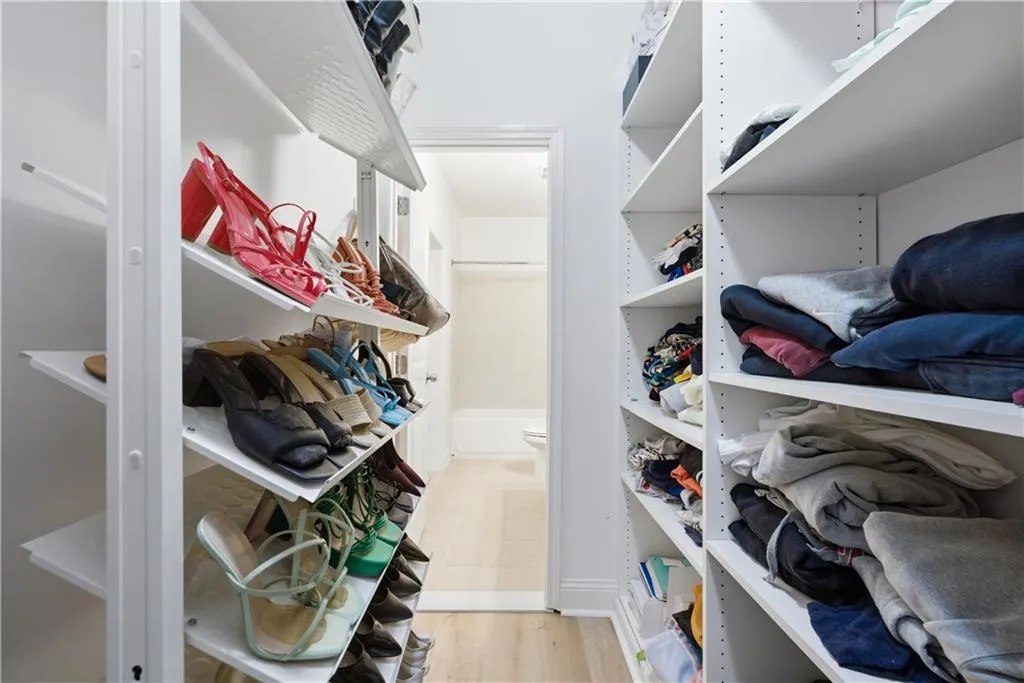 View of walk in closet