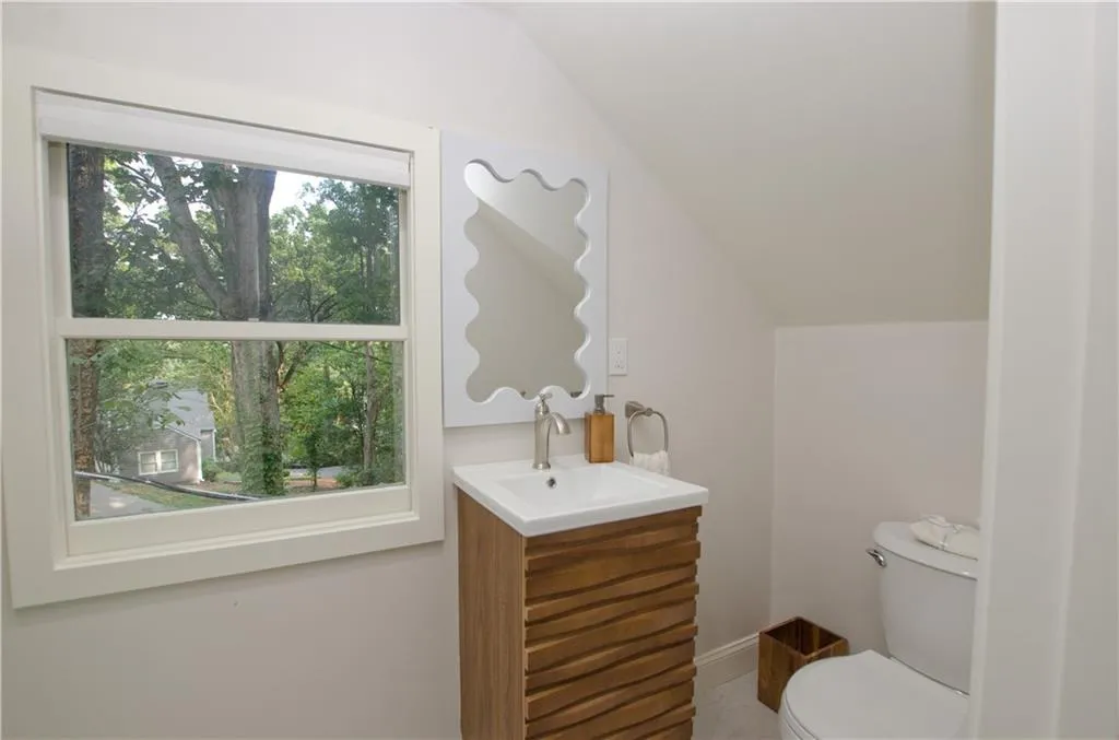 The second floor full bath was constructed in 2025 with new vanity , shower and floor.